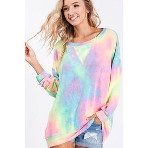 NWOT Tie Dye soft cozy pullover